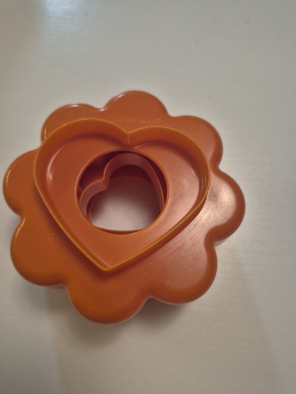 Orange Tupperware Stackable Cookie Cutter Set- Home Accents
